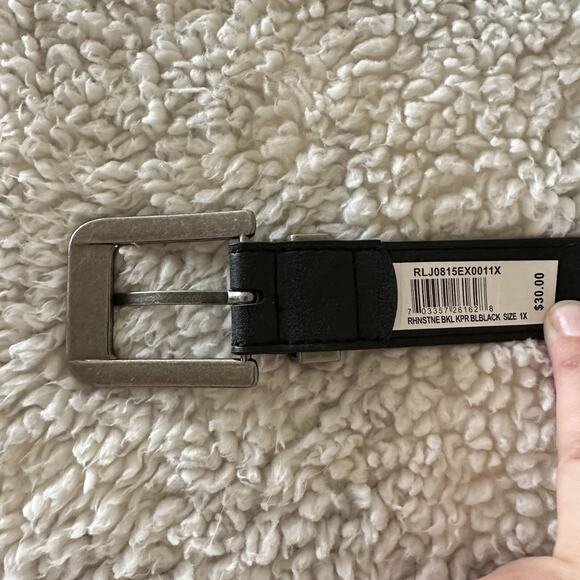 RELIC Woman’s Black with Rhinestones *Bling* Belt Plus Size 1x ~MISC BOX - Picture 6 of 10